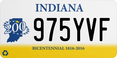 IN license plate 975YVF