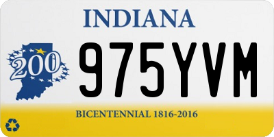 IN license plate 975YVM