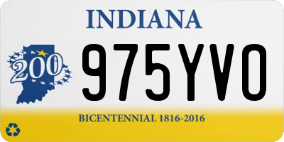 IN license plate 975YVO