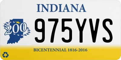 IN license plate 975YVS