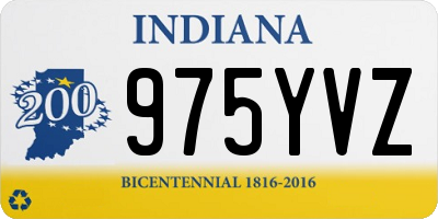 IN license plate 975YVZ