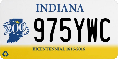 IN license plate 975YWC