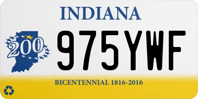 IN license plate 975YWF