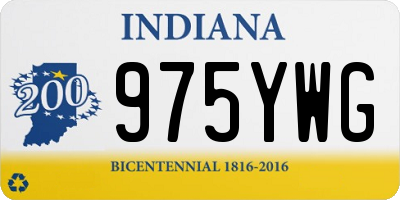 IN license plate 975YWG