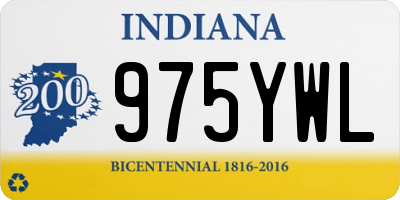 IN license plate 975YWL