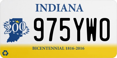 IN license plate 975YWO