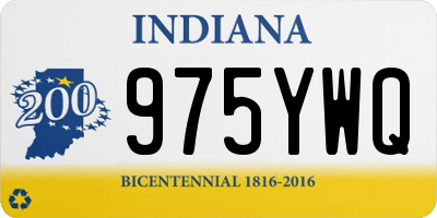 IN license plate 975YWQ
