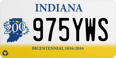 IN license plate 975YWS