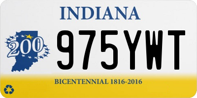 IN license plate 975YWT