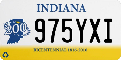IN license plate 975YXI