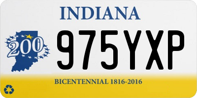IN license plate 975YXP