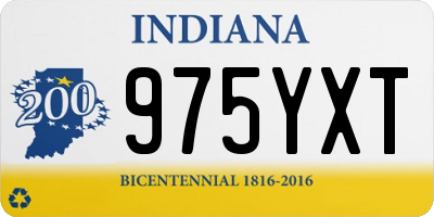 IN license plate 975YXT