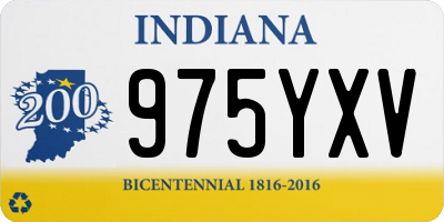 IN license plate 975YXV