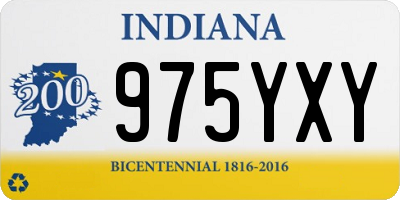 IN license plate 975YXY