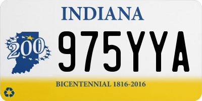IN license plate 975YYA