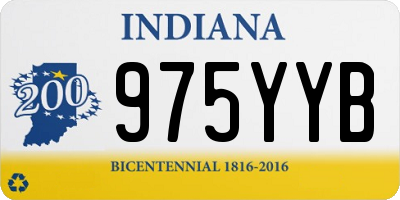 IN license plate 975YYB