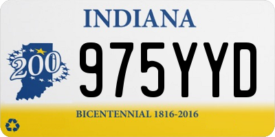 IN license plate 975YYD