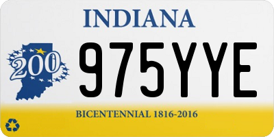 IN license plate 975YYE