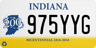 IN license plate 975YYG
