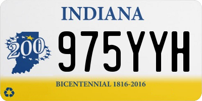 IN license plate 975YYH