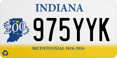 IN license plate 975YYK