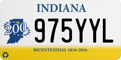 IN license plate 975YYL