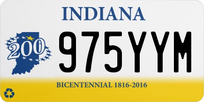 IN license plate 975YYM