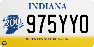IN license plate 975YYO