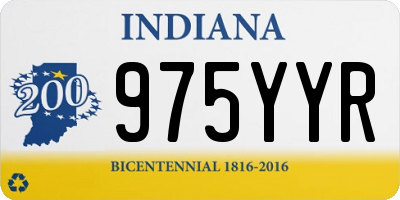 IN license plate 975YYR