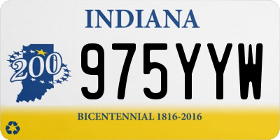 IN license plate 975YYW
