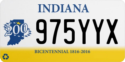 IN license plate 975YYX