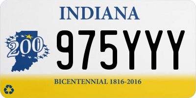 IN license plate 975YYY