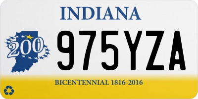 IN license plate 975YZA