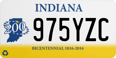 IN license plate 975YZC