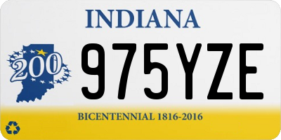 IN license plate 975YZE
