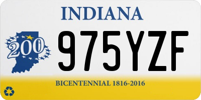 IN license plate 975YZF