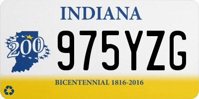 IN license plate 975YZG