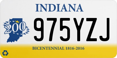IN license plate 975YZJ