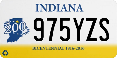 IN license plate 975YZS