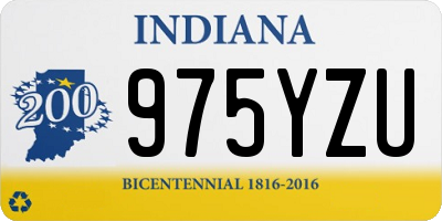 IN license plate 975YZU