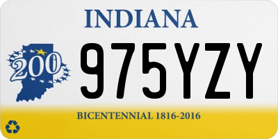 IN license plate 975YZY
