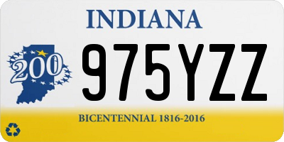 IN license plate 975YZZ