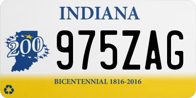 IN license plate 975ZAG