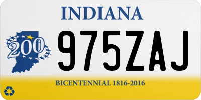 IN license plate 975ZAJ