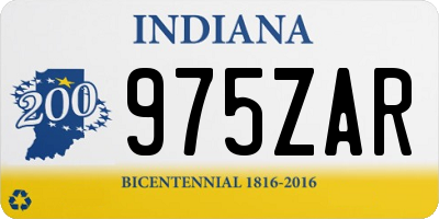 IN license plate 975ZAR