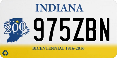 IN license plate 975ZBN