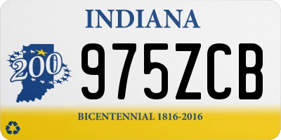 IN license plate 975ZCB