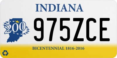 IN license plate 975ZCE