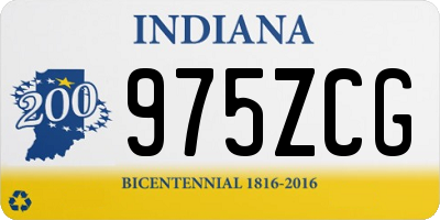 IN license plate 975ZCG