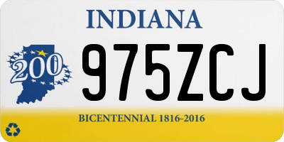 IN license plate 975ZCJ